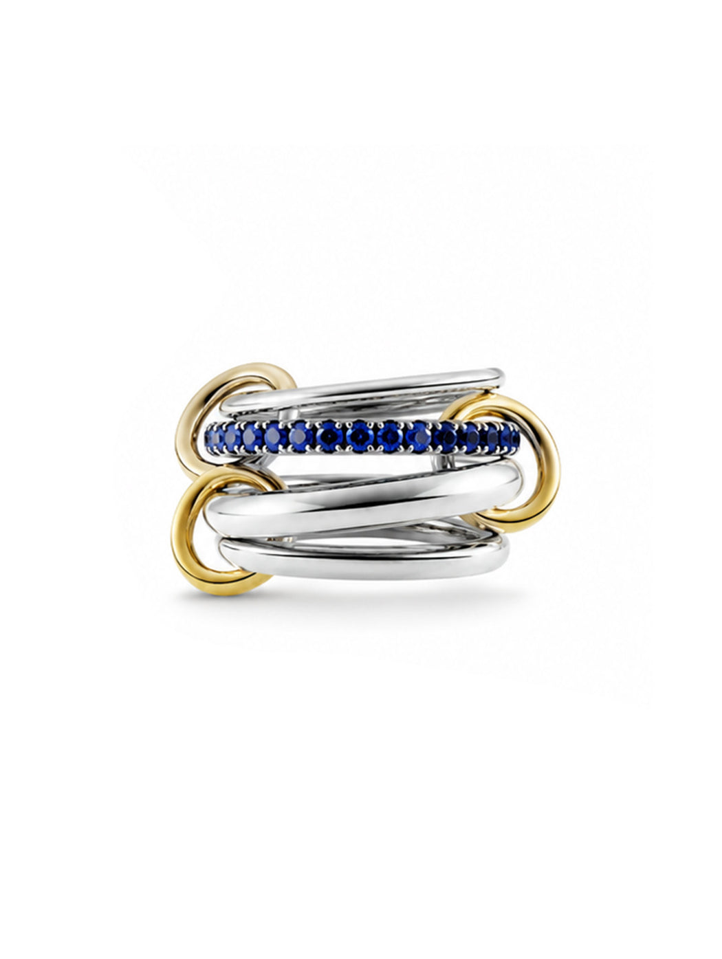 Janssen SG Blue Ombre Sterling Silver & Yellow Gold Ring