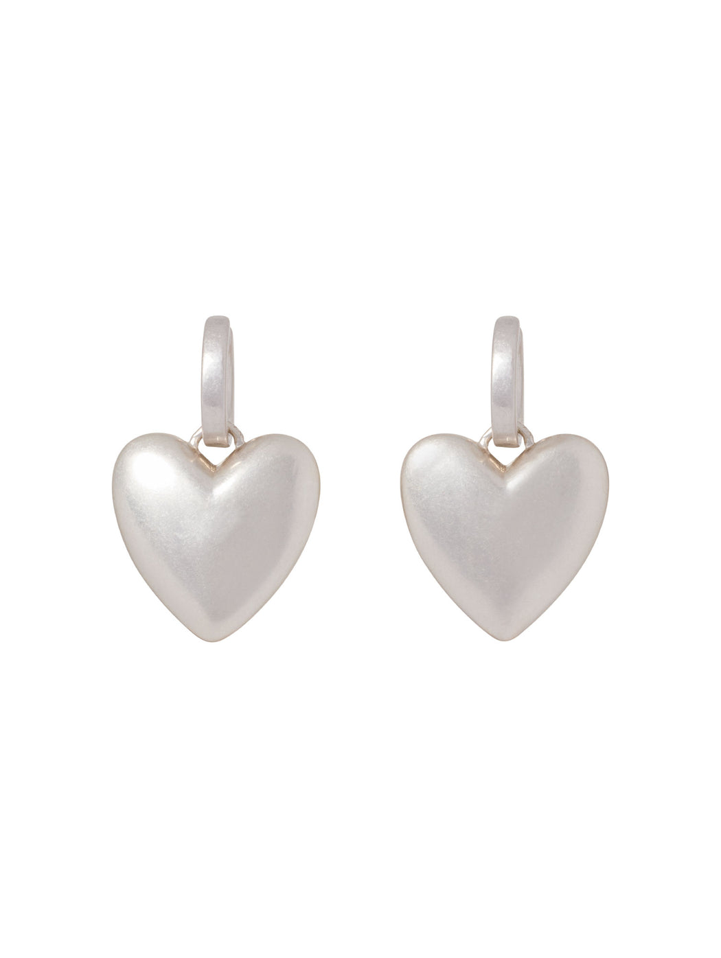 The Silver Token Heart Earring