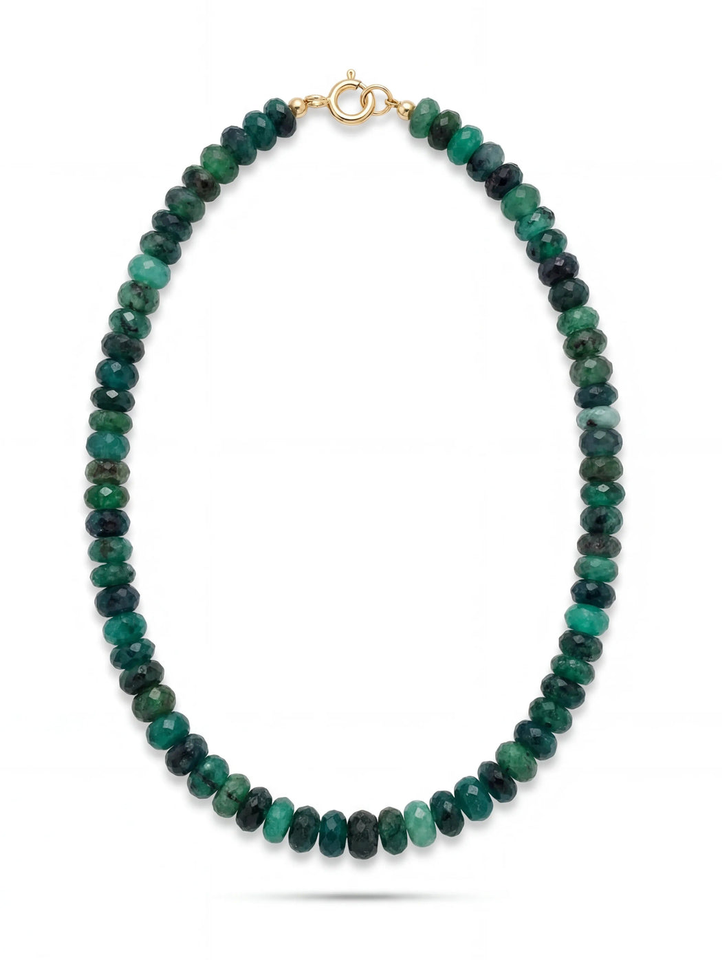 Raw Emerald Beaded Necklace
