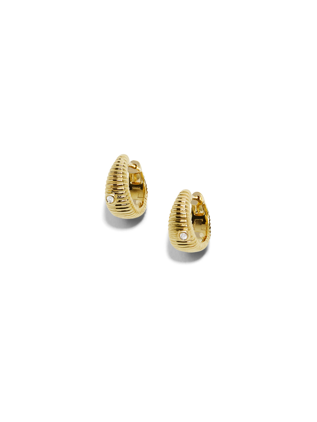 Nano Berlingot Yellow Gold Hoop Earrings