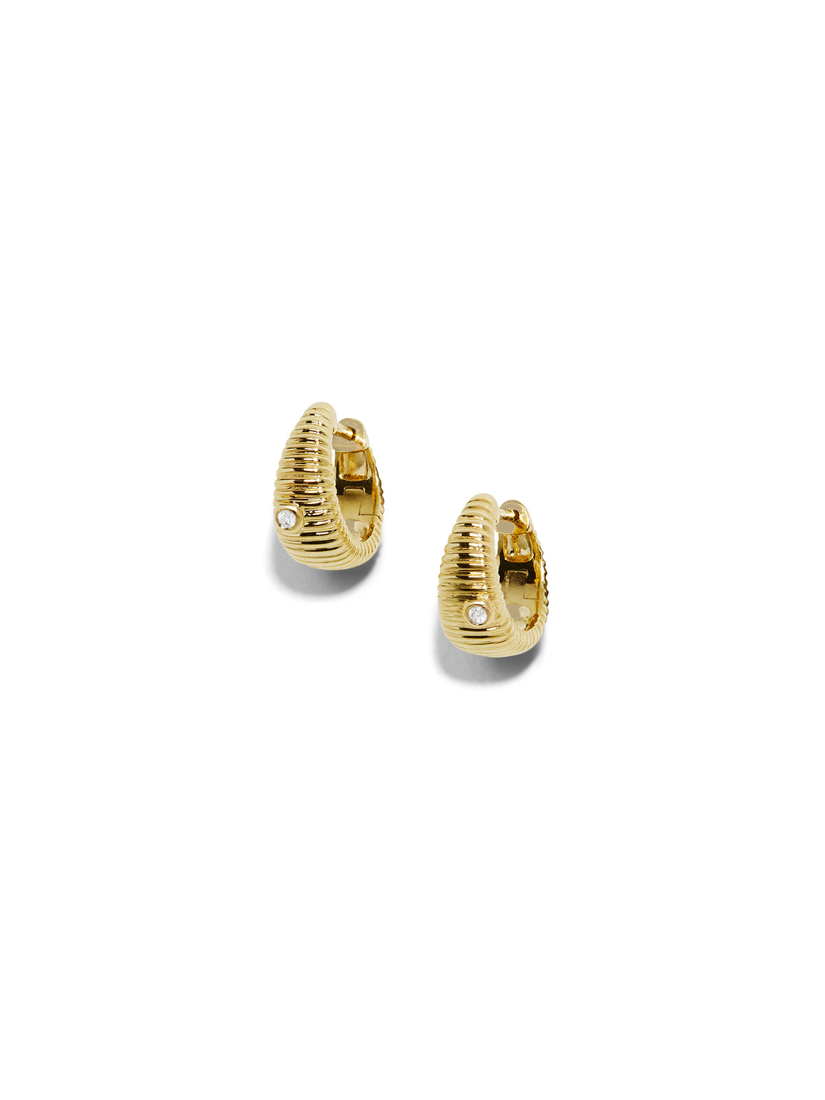 Nano Berlingot Yellow Gold Hoop Earrings