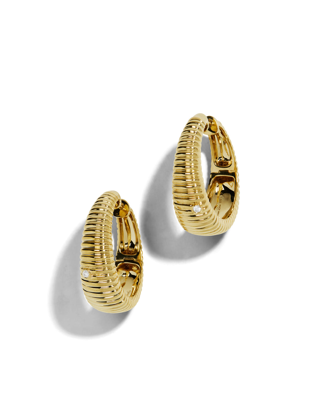 Maxi Berlingot Yellow Gold Hoop Earrings
