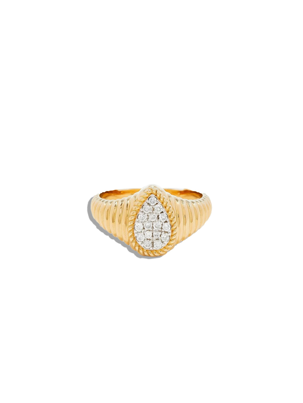 Baby Poire Berlingot Diamond Yellow Gold Ring