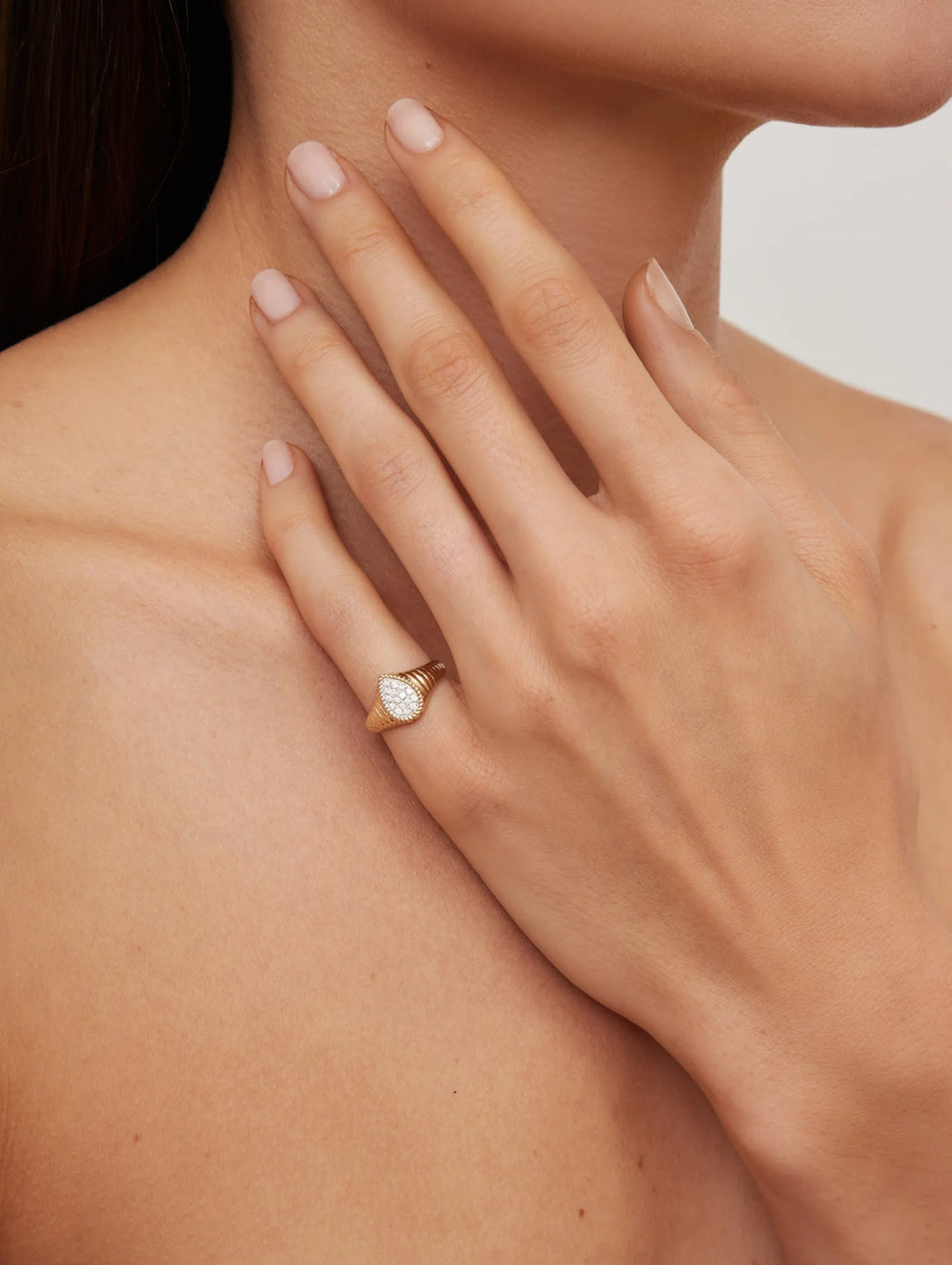 Baby Poire Berlingot Diamond Yellow Gold Ring