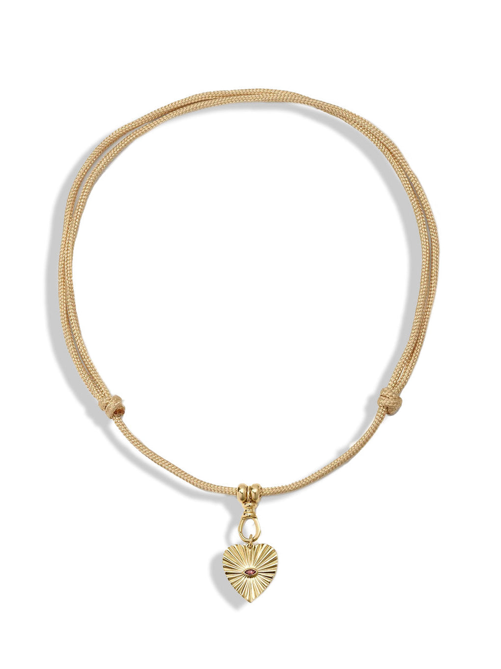 Adjustable Golden Paracord Necklace With Swivel Charm Holder