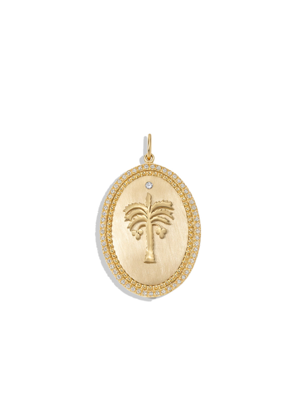 Diamond Halo Date Palm Token Charm