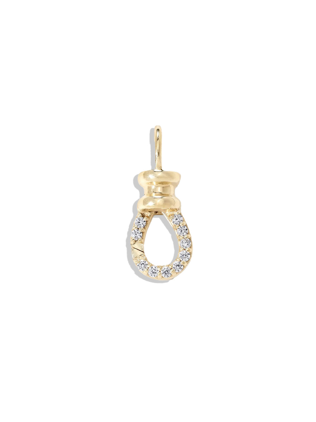 Pavé Diamond Swivel Charm Holder