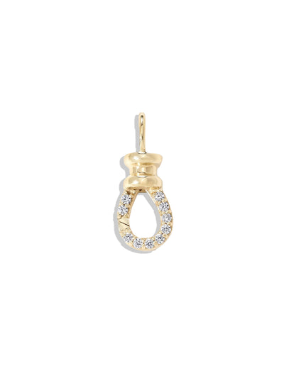 Pavé Diamond Swivel Charm Holder