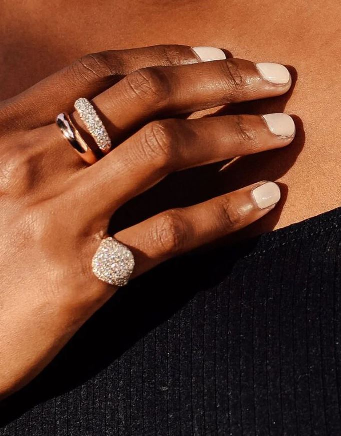 Bling Pinky Yellow Gold Ring