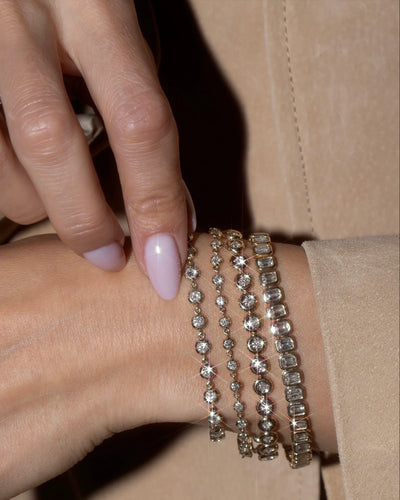 Daisy Diamond Yellow Gold Chain Bracelet