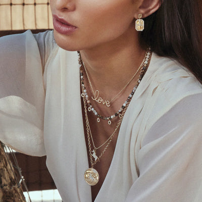 Diamond Horse Yellow Gold Necklace