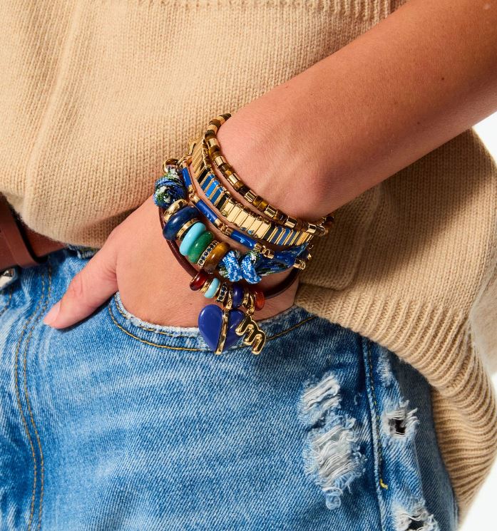 The Blue Supersize Happy Cord Bracelet