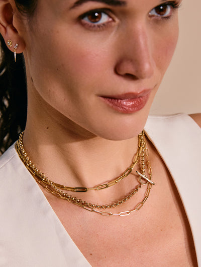 Small Paperclip Yellow Gold Chain