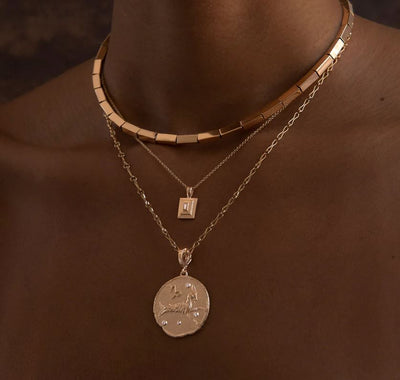 Petite Tapered Diamond Baguette Staircase Necklace