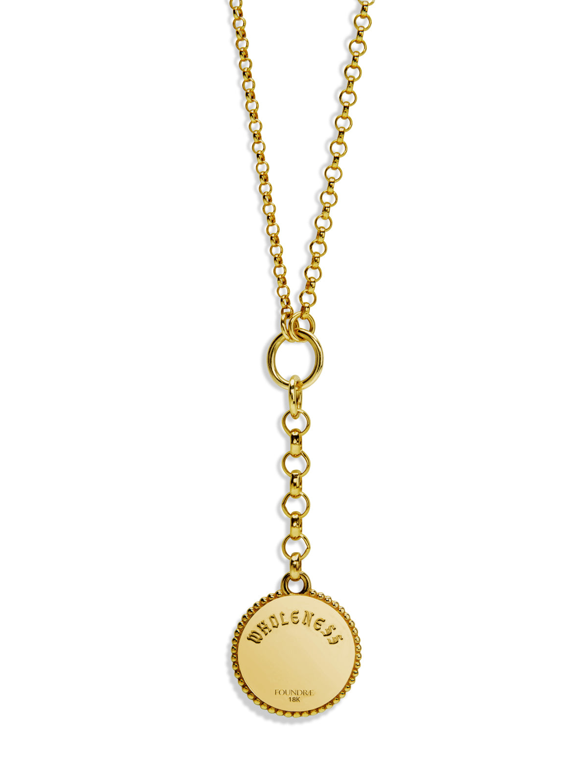 Baby Wholeness Medallion On Small Mixed Belcher Necklace