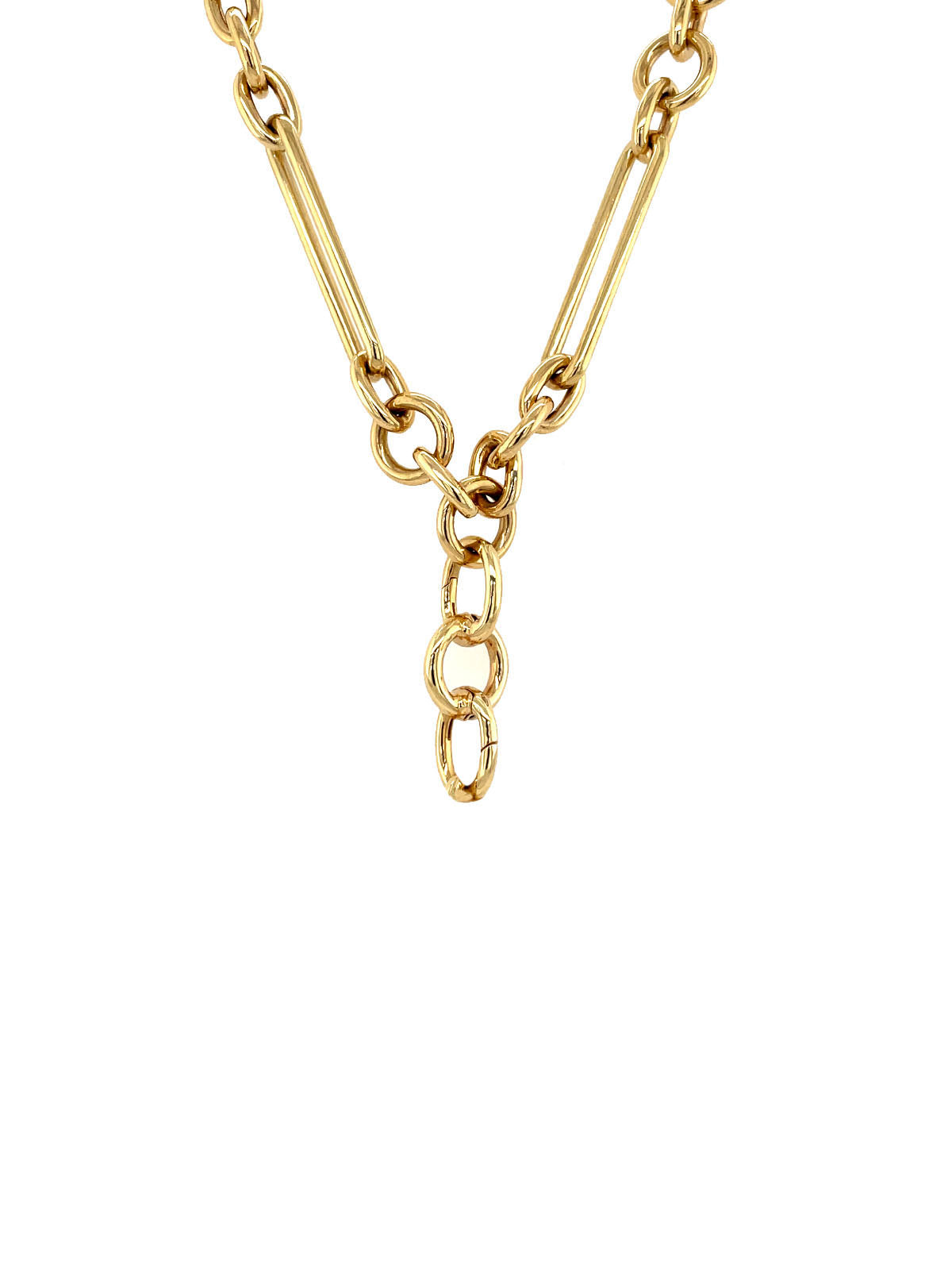 Midsize Mixed Clip Chain Flexible Extension Necklace