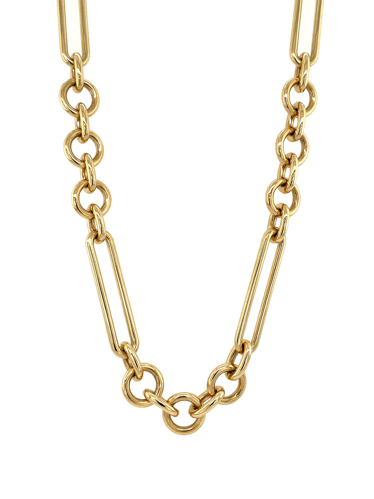 Midsize Mixed Clip Chain Flexible Extension Necklace