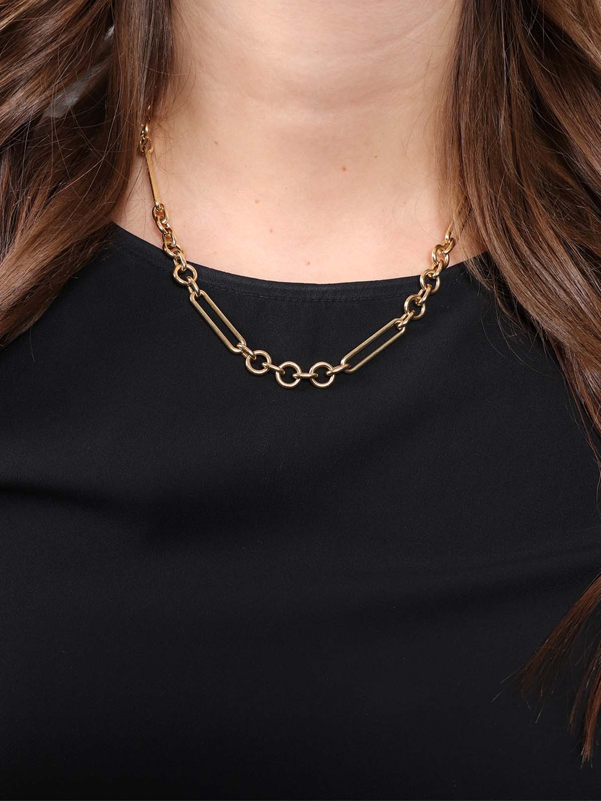 Midsize Mixed Clip Chain Flexible Extension Necklace