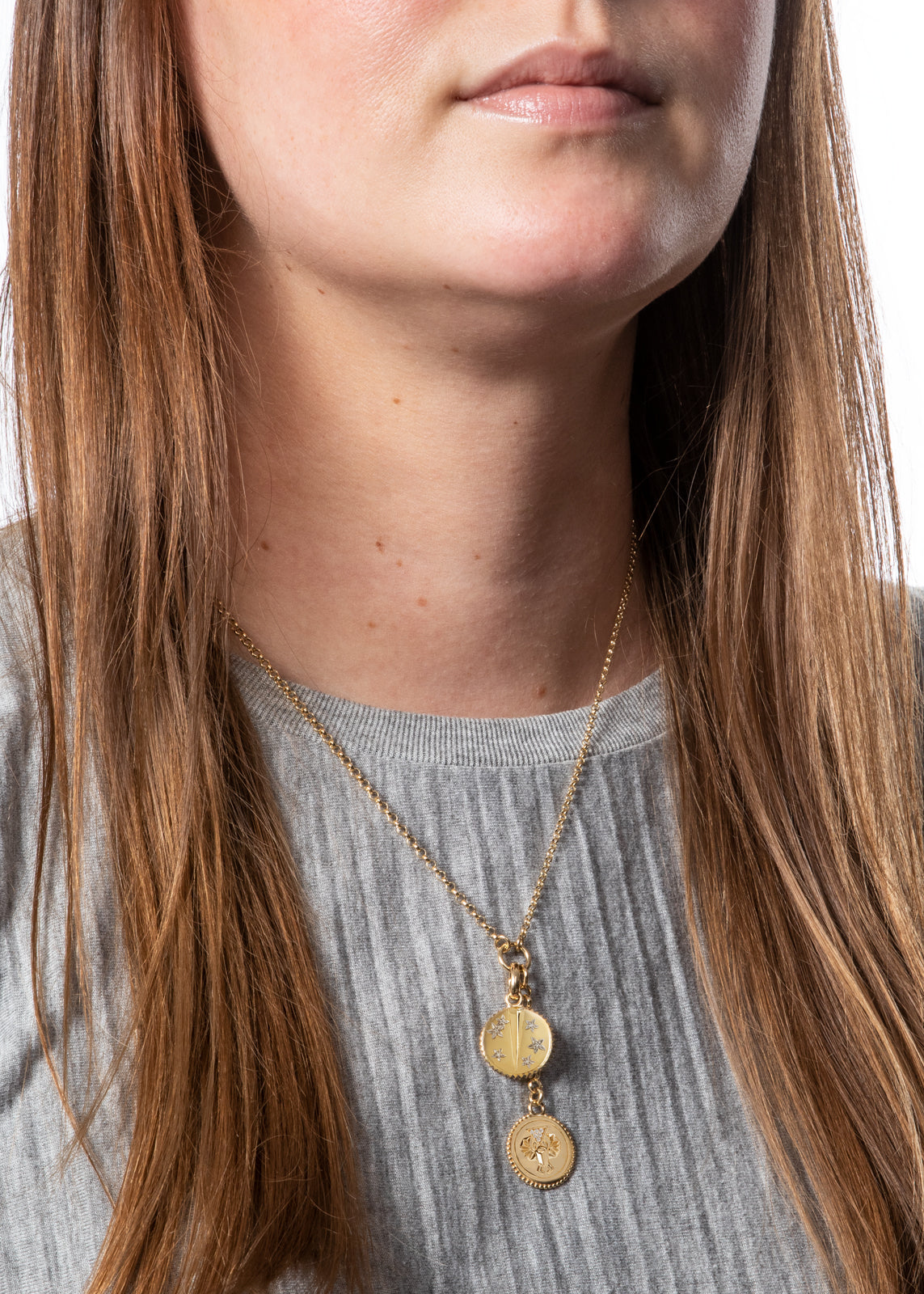 Baby Resilience Yellow Gold Medallion with Annex Link