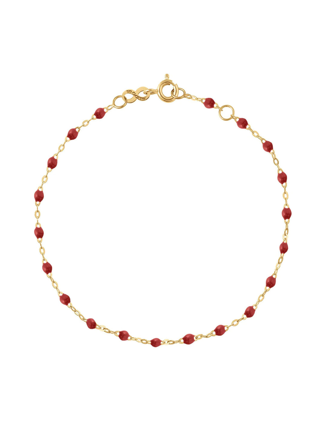 Classic Gigi Bordeaux Resin Yellow Gold Bracelet