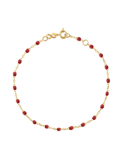 Classic Gigi Bordeaux Resin Yellow Gold Bracelet