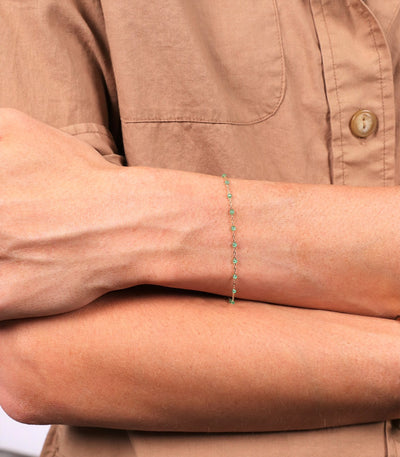 Classic Gigi Mint Resin Yellow Gold Bracelet