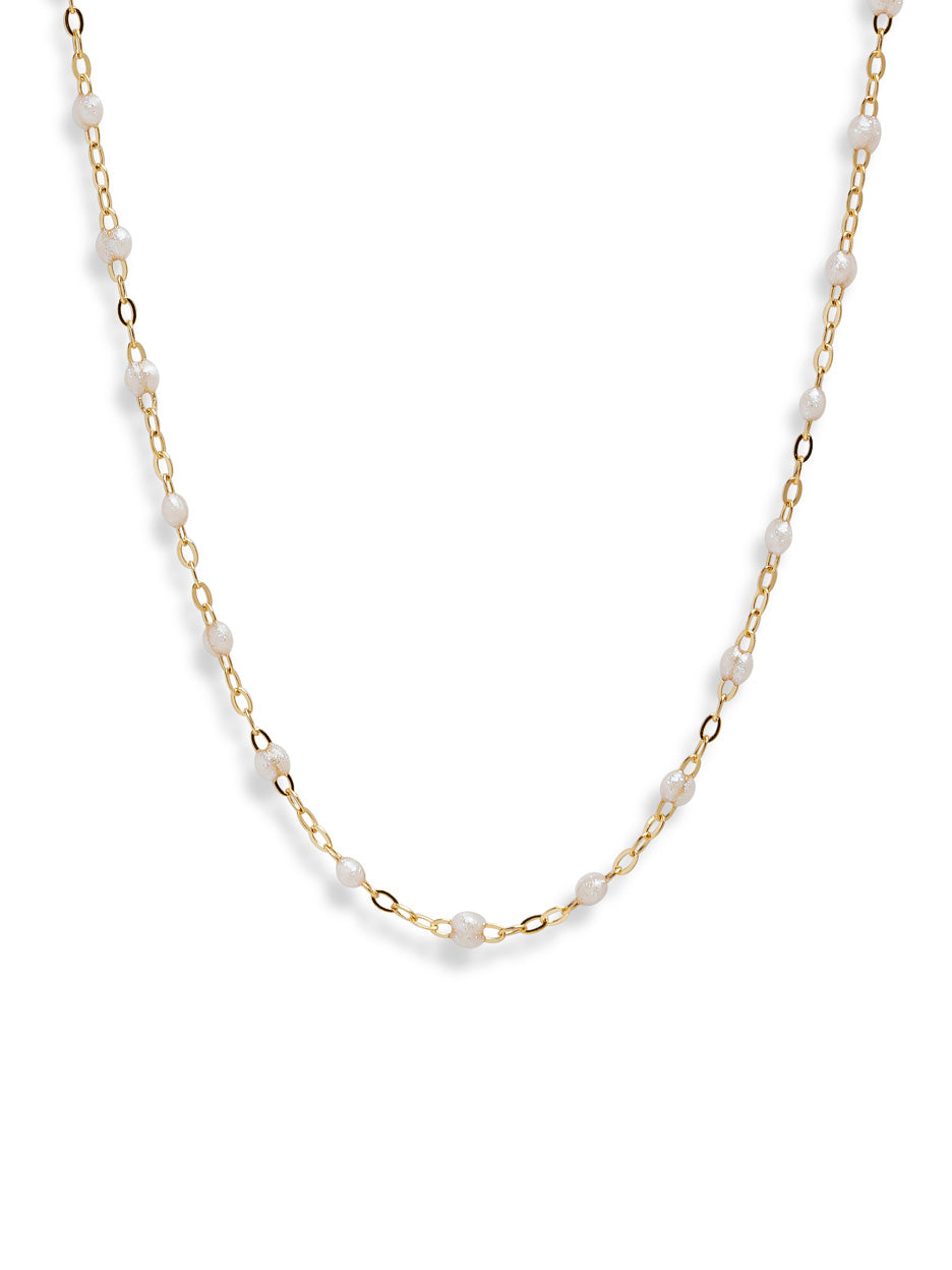 Classic Gigi Opal Resin Yellow Gold Necklace
