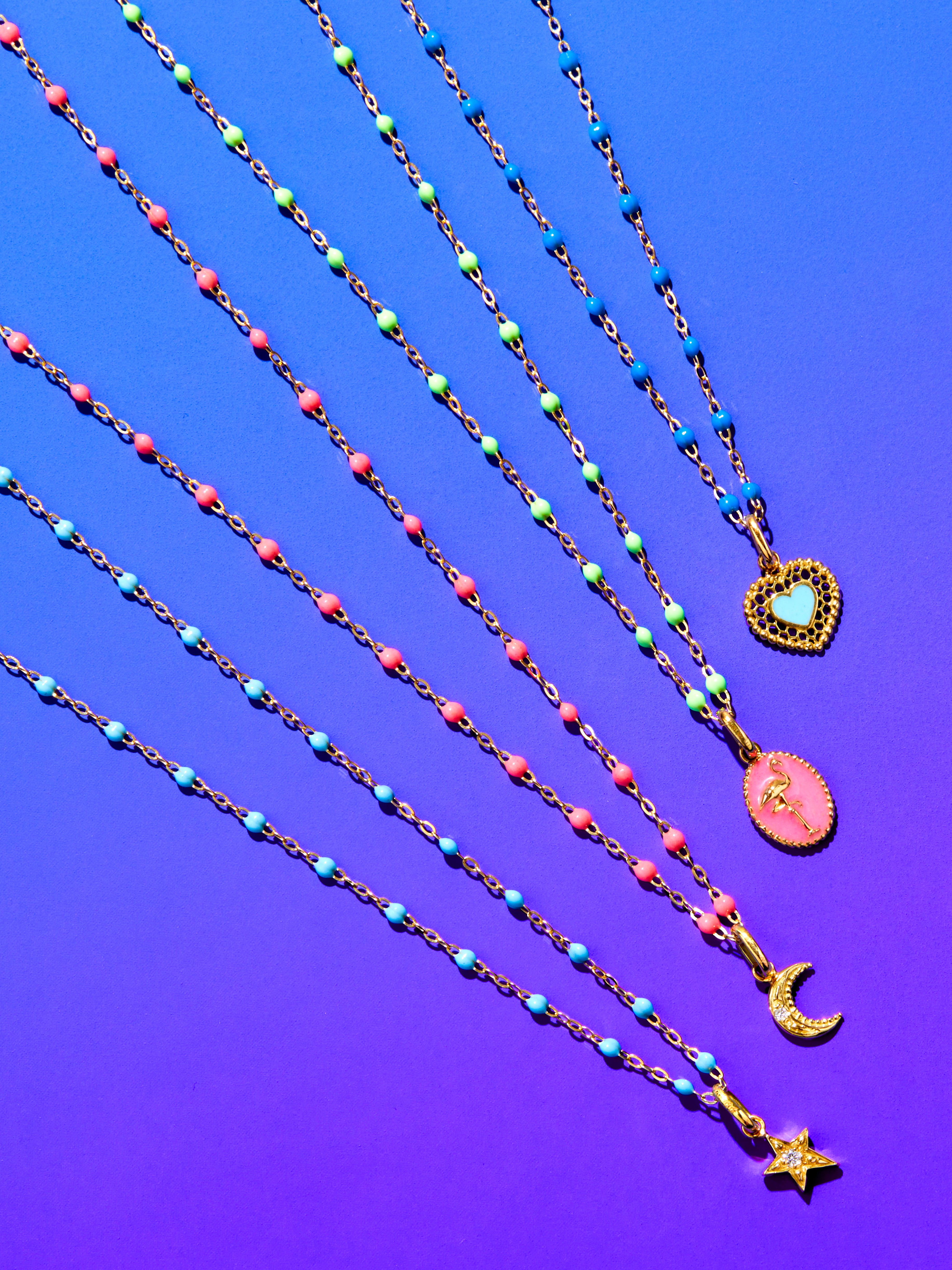 16 Inch Classic Gigi Turquoise Resin Yellow Gold Necklace | Ylang 23