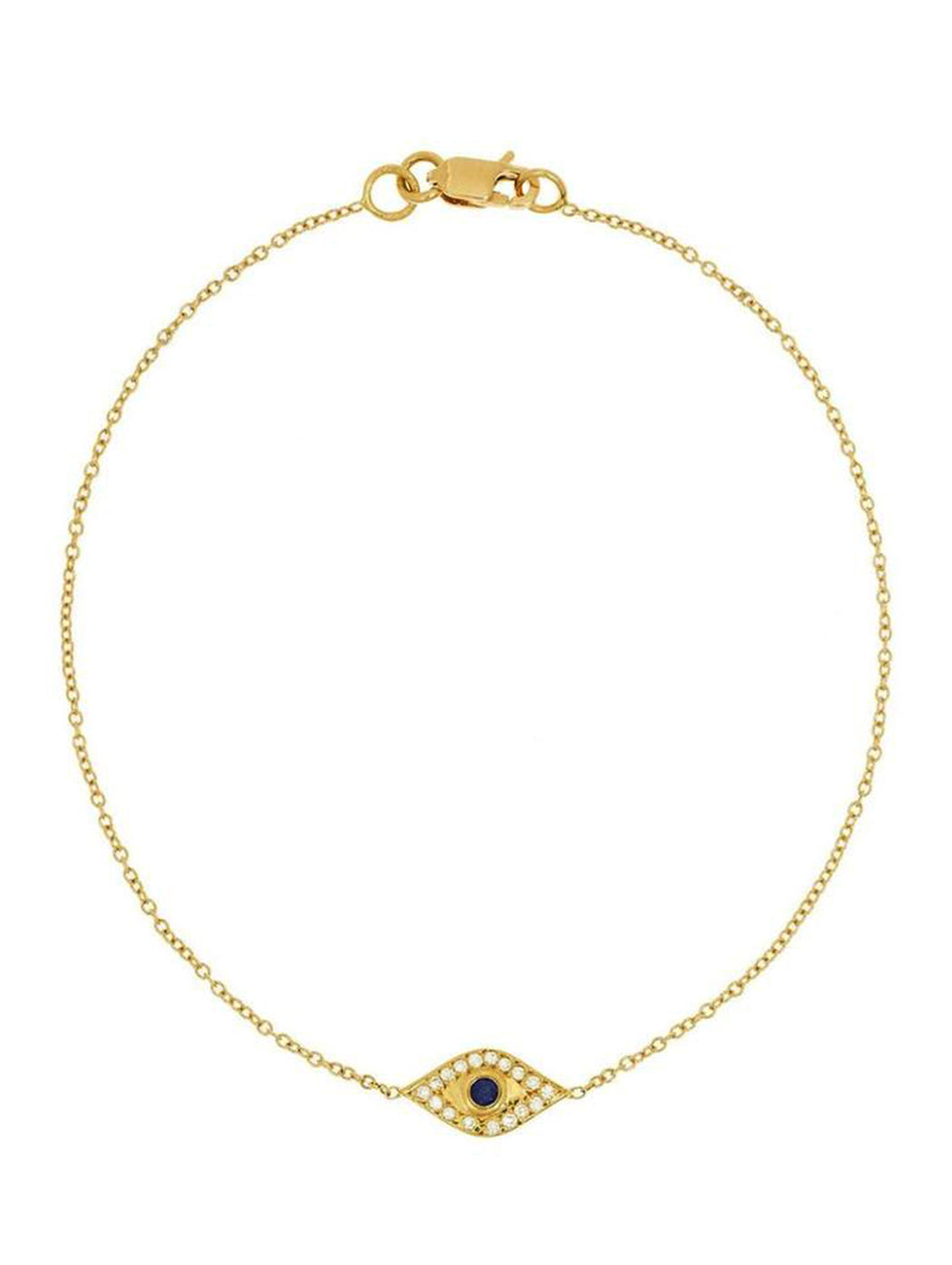 Wisdom Evil Eye Yellow Gold Bracelet