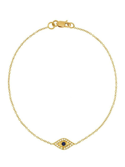 Wisdom Evil Eye Yellow Gold Bracelet
