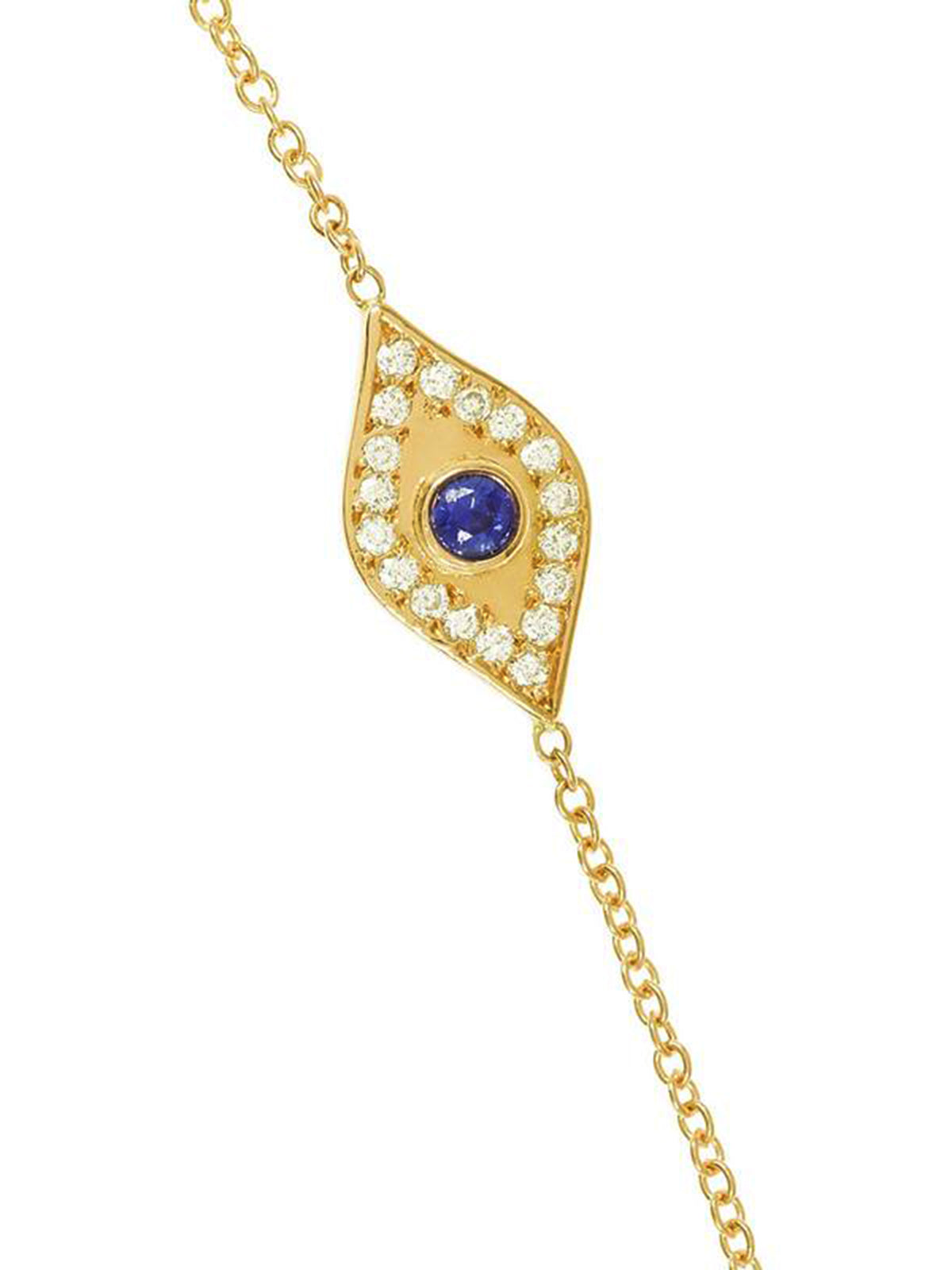 Wisdom Evil Eye Yellow Gold Bracelet