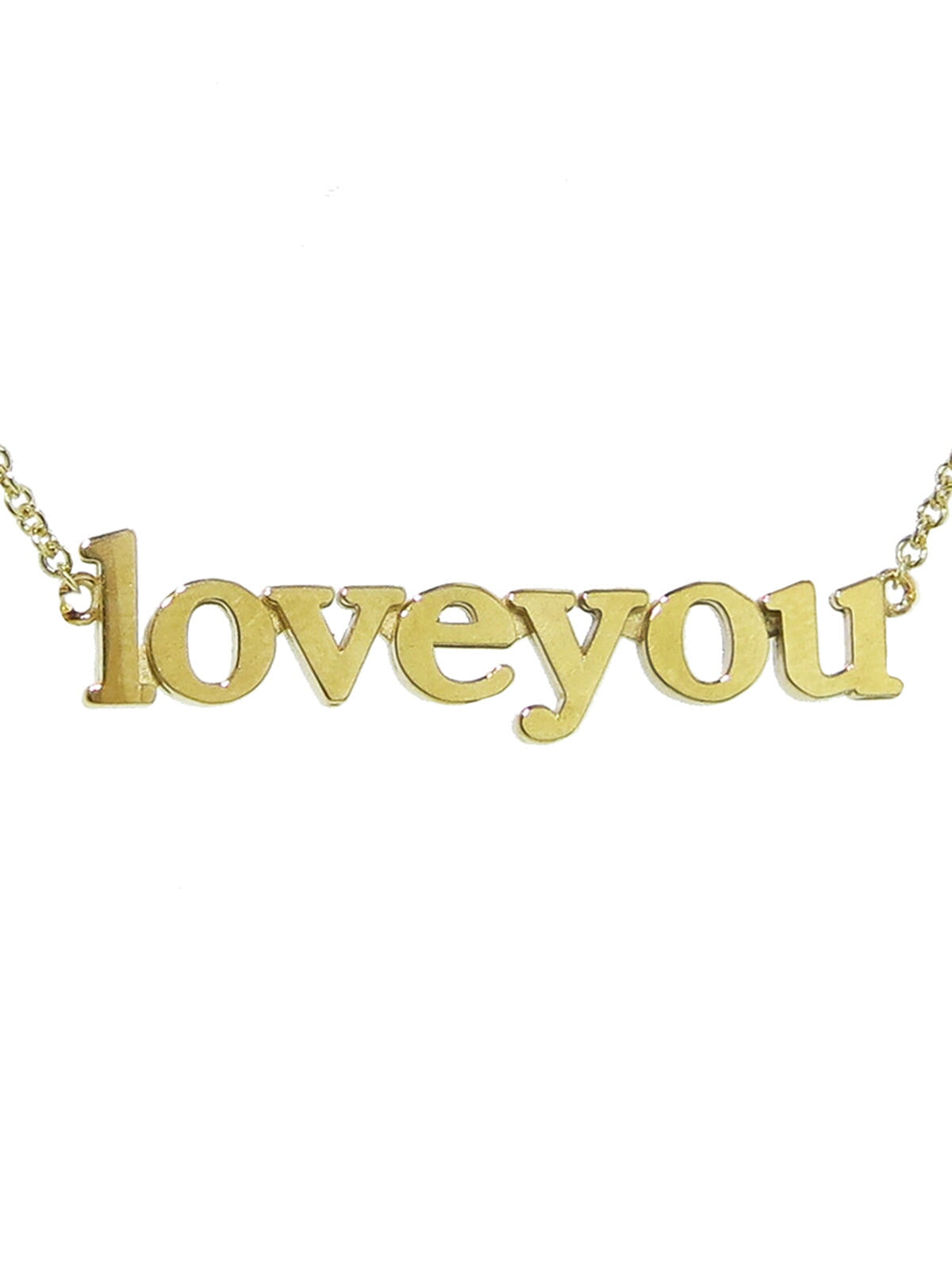 Love You Necklace - Yellow Gold