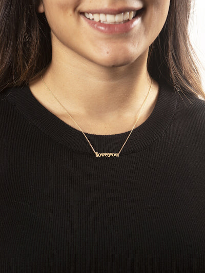 Love You Necklace - Yellow Gold
