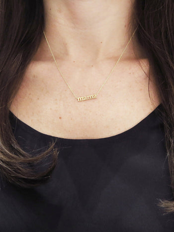 Mama Necklace - Yellow Gold