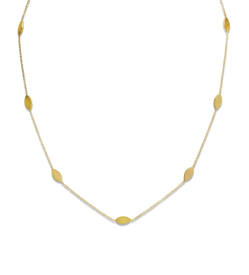 Marquise By-The-Inch Yellow Gold Necklace