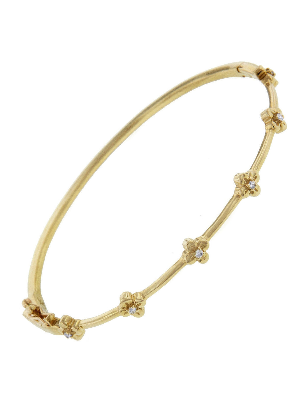 Bloom Bangle Bracelet - Yellow Gold