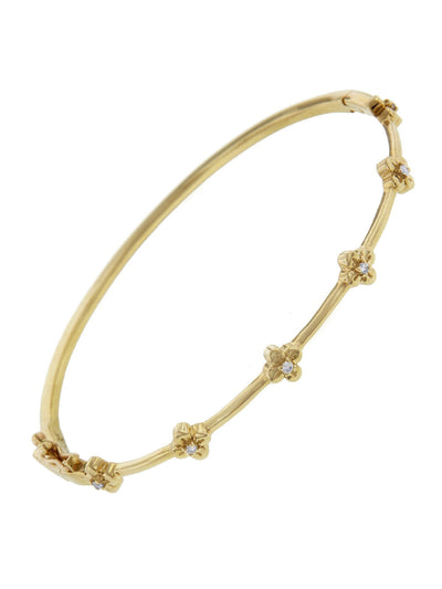 Bloom Bangle Bracelet - Yellow Gold