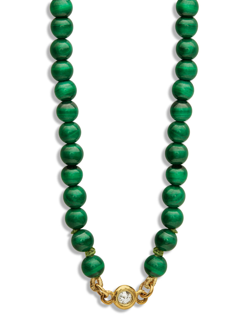 Green Malachite 14kt Yellow Gold Necklace | Costco