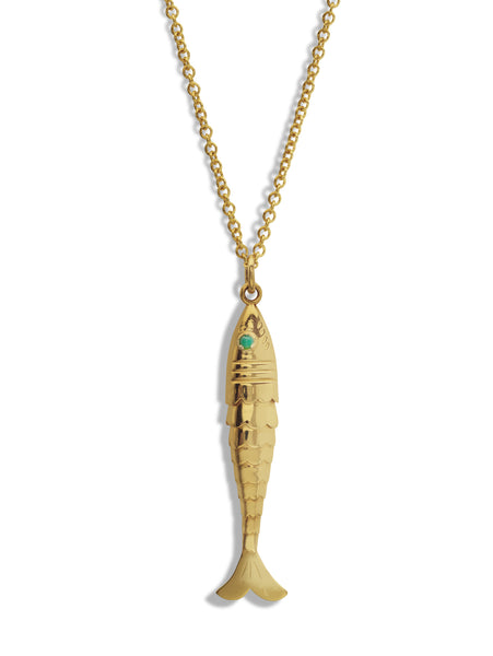 Horizontal Ichthus Fish Necklace in 9ct Gold | Gold Boutique