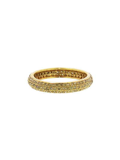 PavÃ© Yellow Diamond Band in Yellow Gold