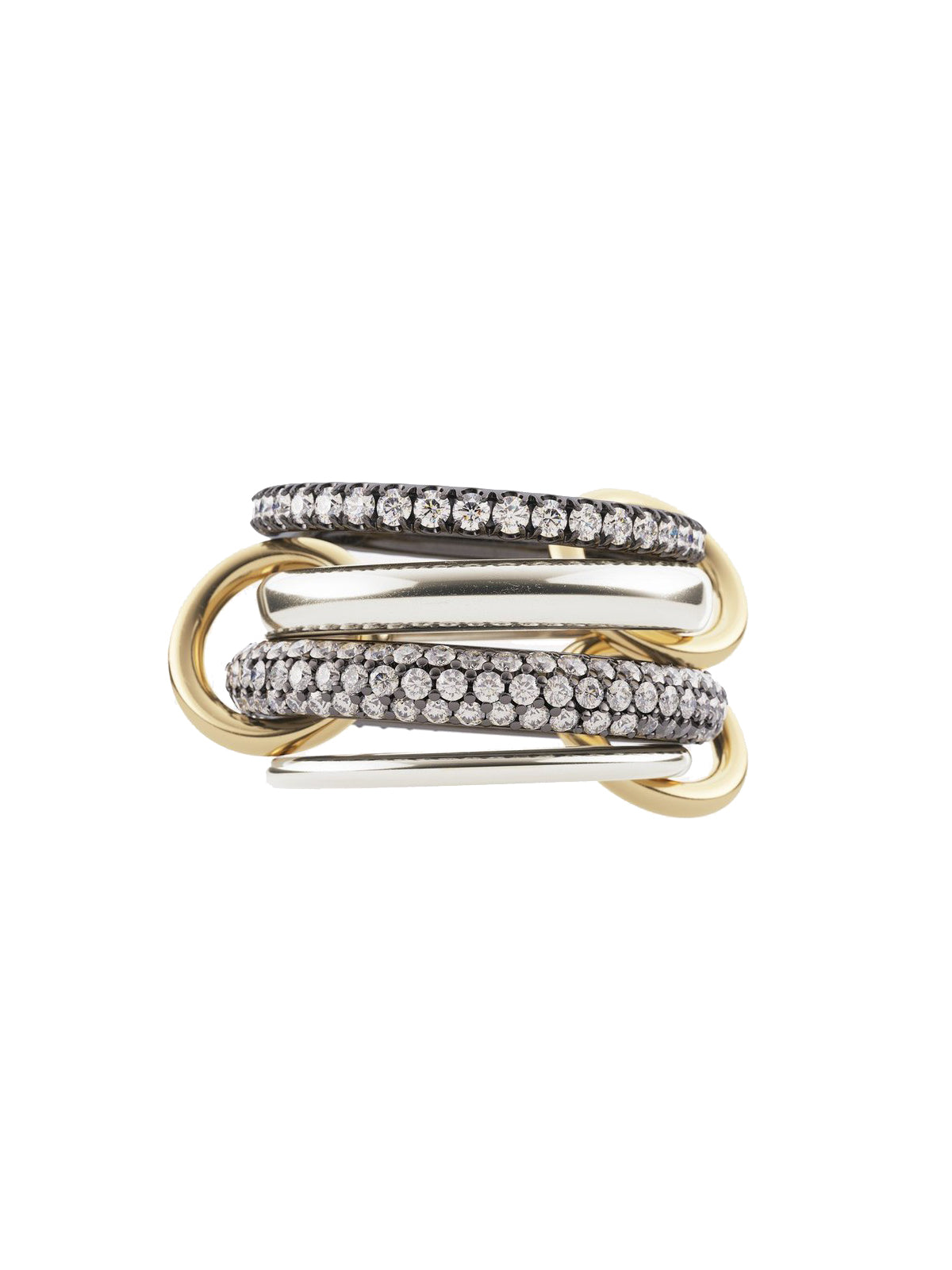 Vega SG Sterling Silver & Yellow Gold Diamond Ring