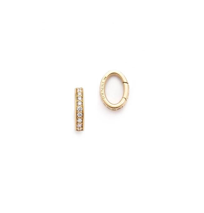 Pavé Oval Yellow Gold Annex Link